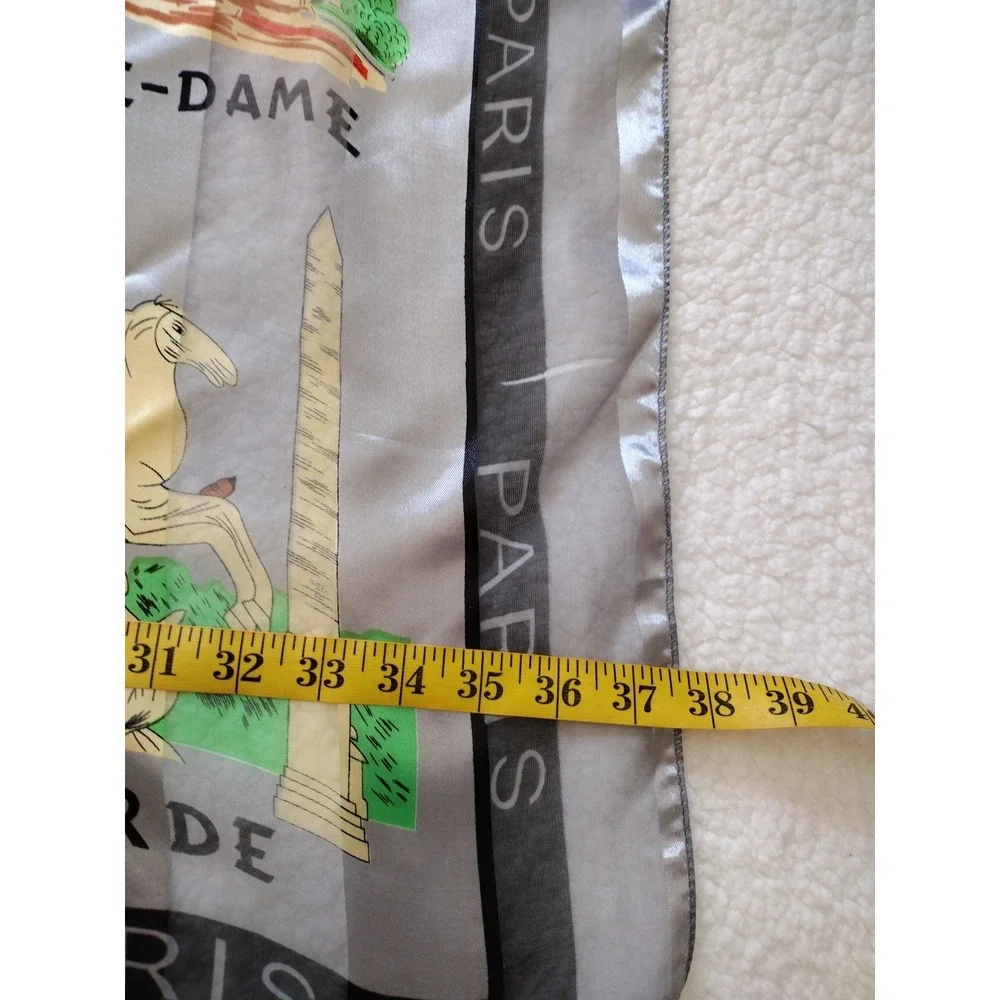 Unbranded Scarf Woman Parisian Landmarks Multicolor Multiuser Office Party 38X38